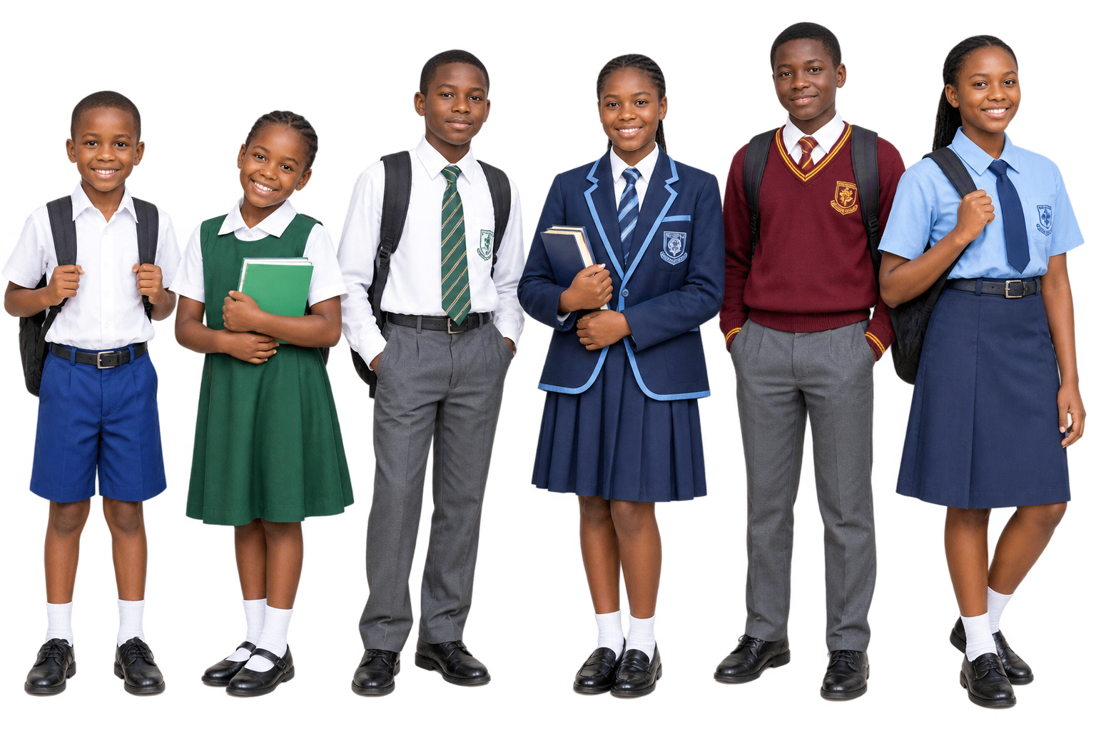 Zambian pupils learning together at school